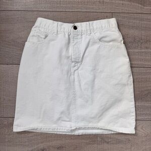 GUESS Georges Marciano Vintage White Denim Skirt